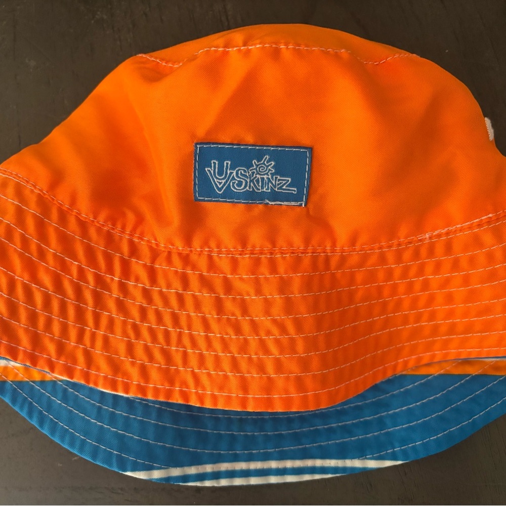UV Skinz Infants Bright Orange and Blue Sun Hat